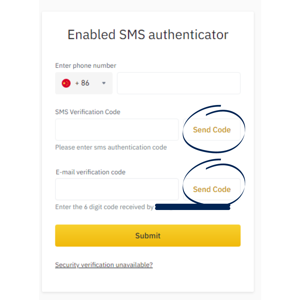 Enable sms authenticator. How to open a Binance account