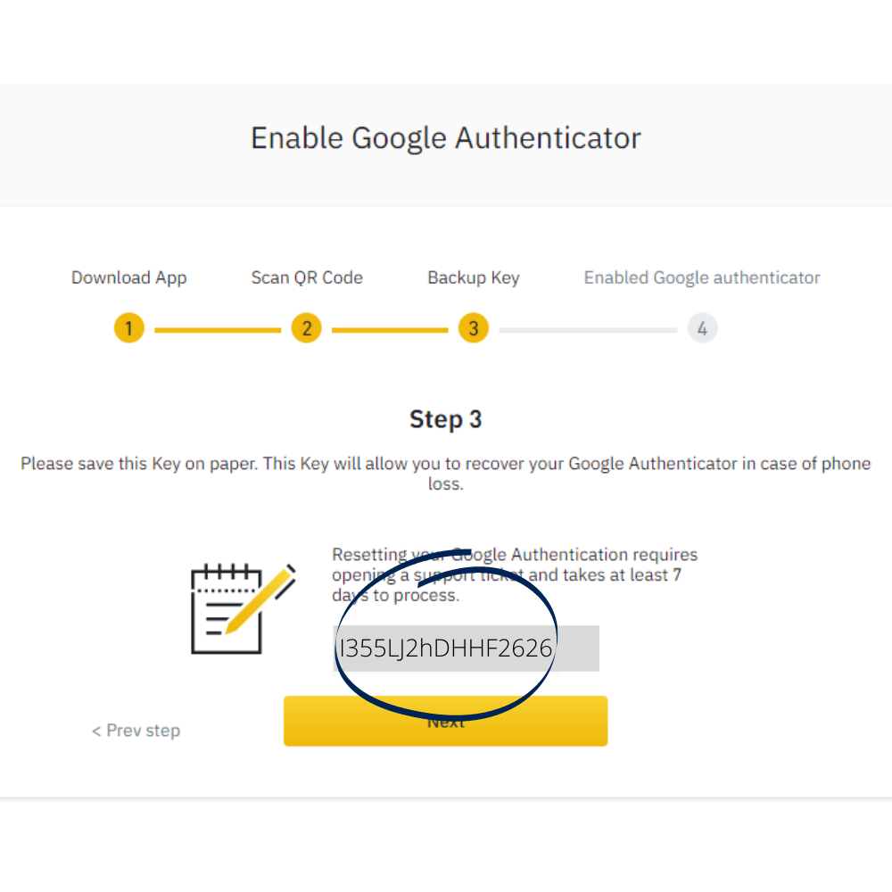 Save google authenticator key